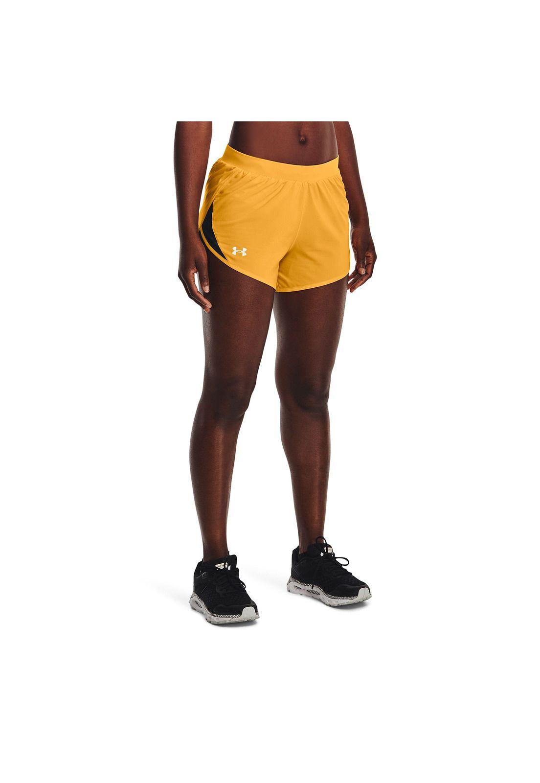 Short Mujer Ua Fly By 2.0 Short Amarillo-2