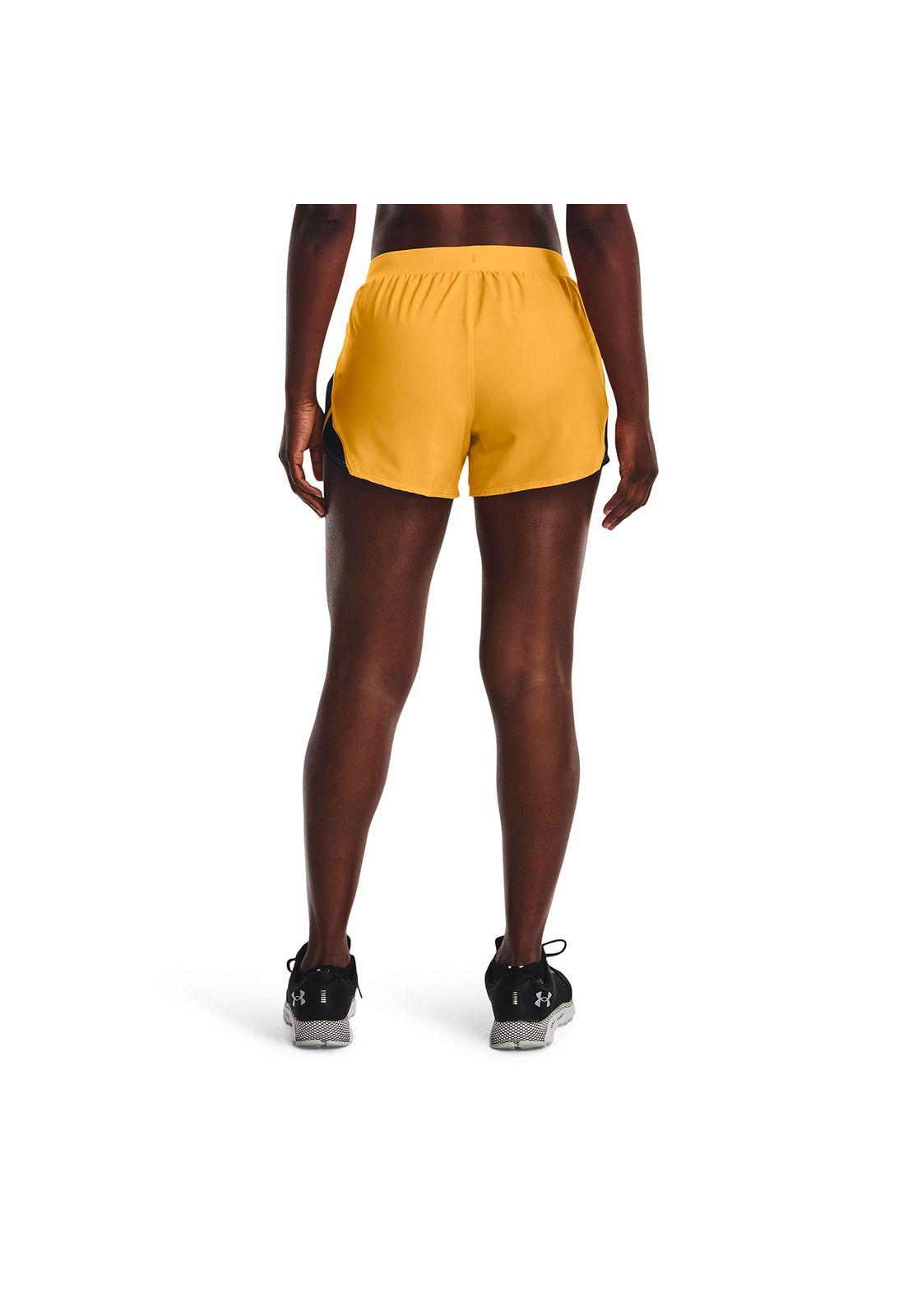 Short Mujer Ua Fly By 2.0 Short Amarillo-3