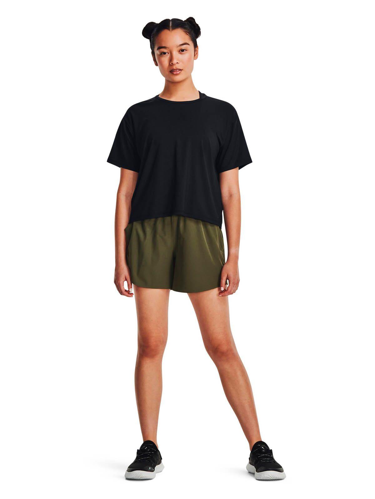 Polera manga corta UA Motion mujer Negro-5