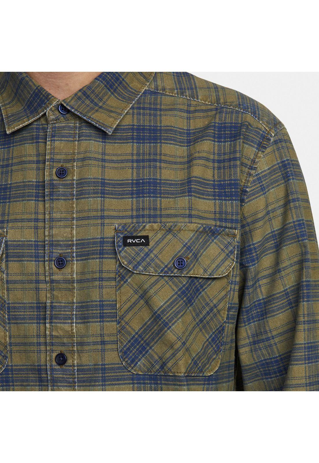 Camisa M/L Hombre Panhandle Ls Fl M Wv Verde-1