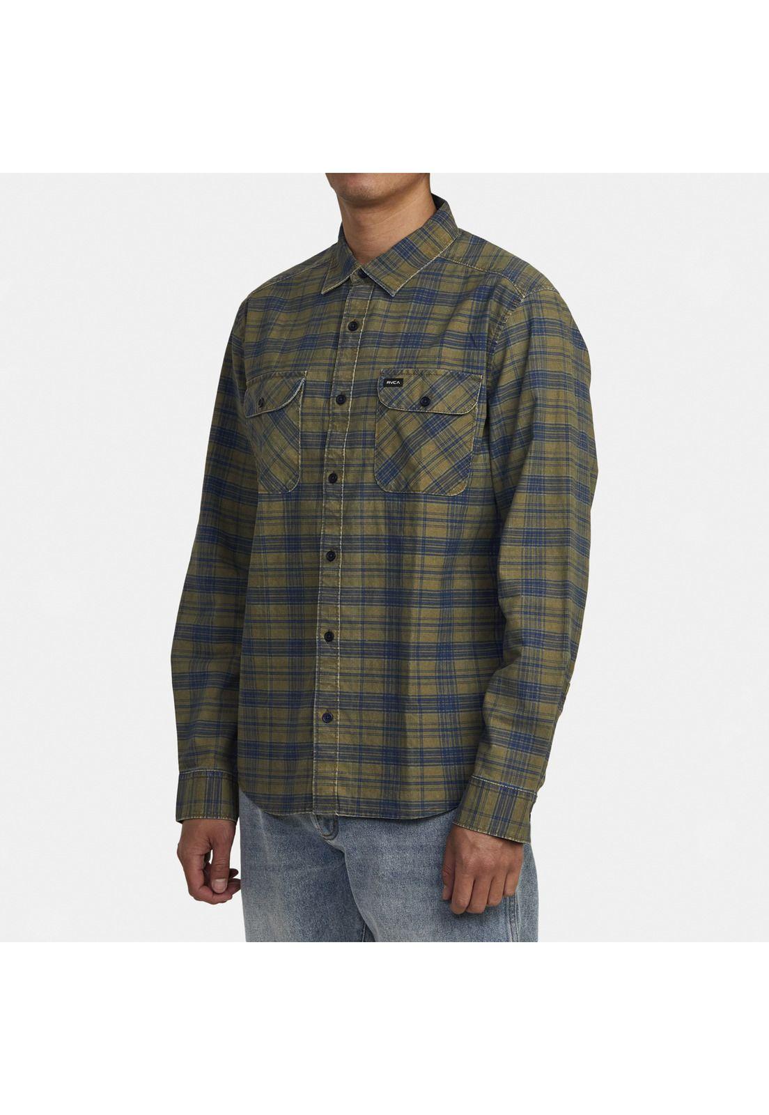 Camisa M/L Hombre Panhandle Ls Fl M Wv Verde-3