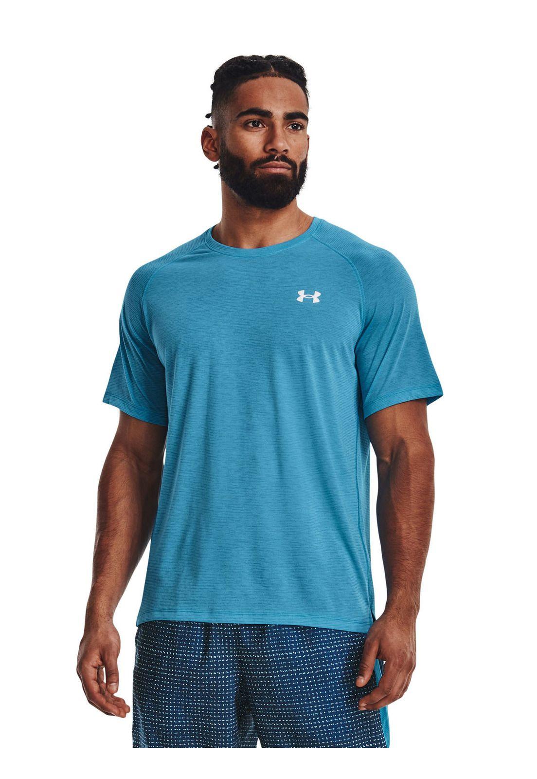 Polera manga corta StreakerRun hombre Azul-3