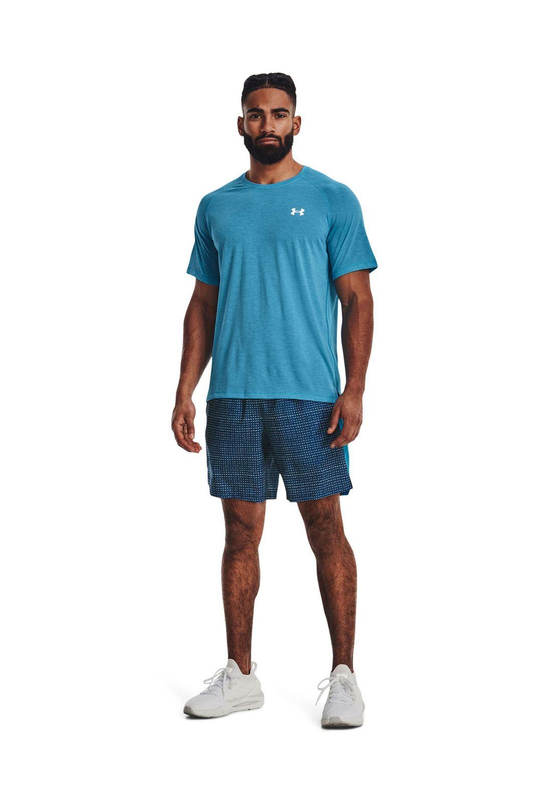 Polera manga corta StreakerRun hombre Azul-5