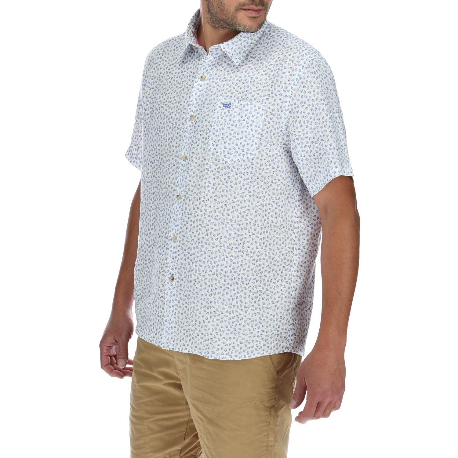 Camisa Lino Hombre Linenprint Blanco Rockford-1