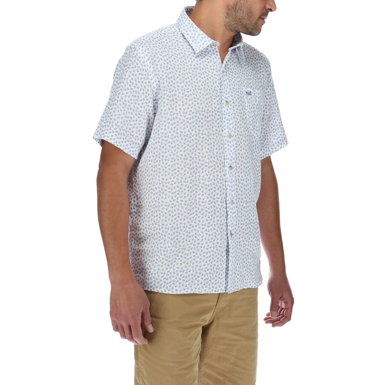 Camisa Lino Hombre Linenprint Blanco Rockford-3