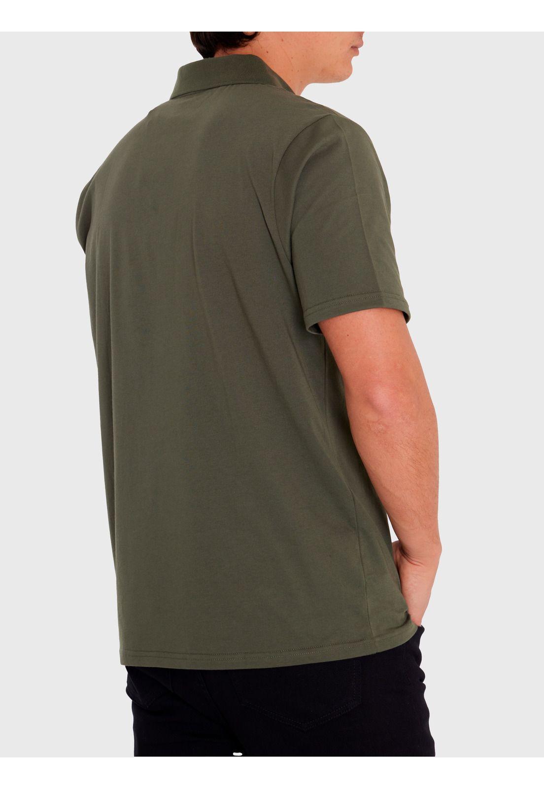 Polera Manga Corta Hombre Polo Classic Verde-4