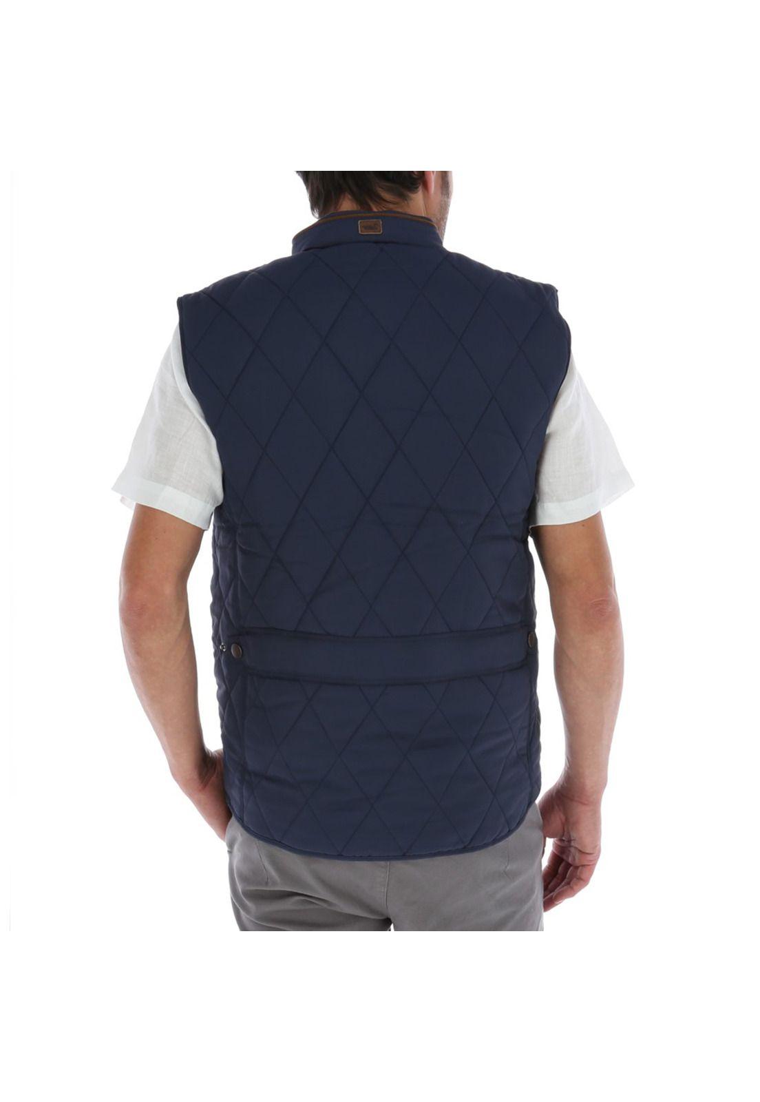 Parka Sin Mangas Hombre Nylon Rhombo Azul Marino-2