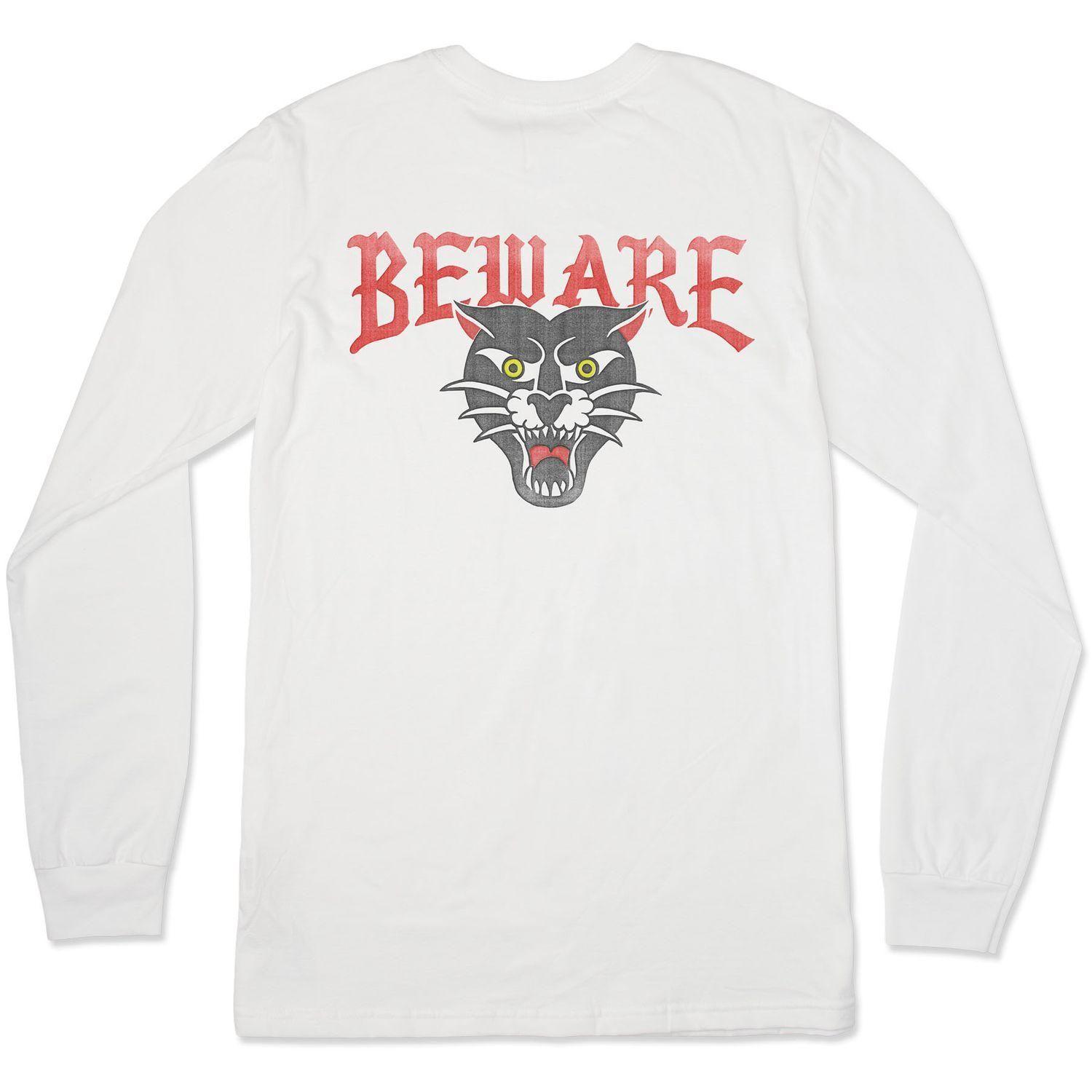 Polera M/L Masculino Beware Ls Blanco-1