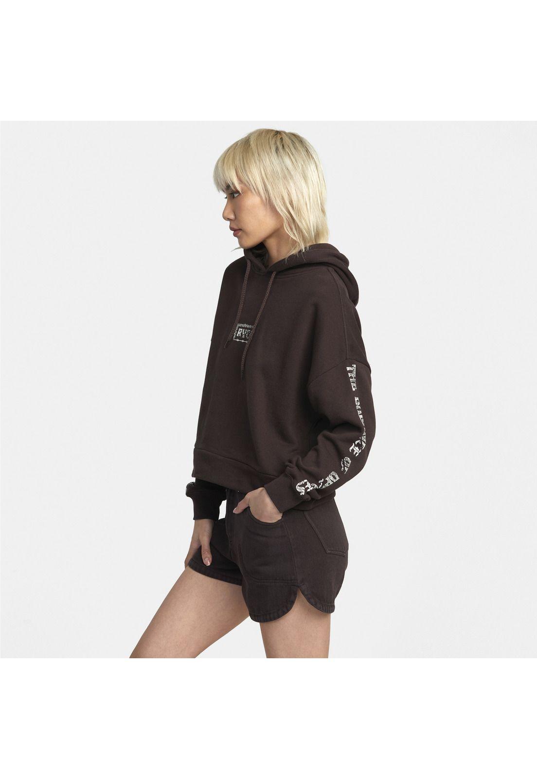 Polerón Mujer Splitter Hoodie Otl Café-5