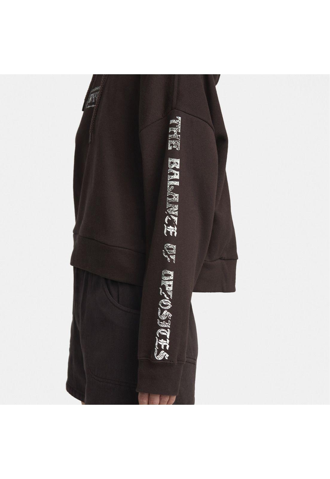 Polerón Mujer Splitter Hoodie Otl Café-7