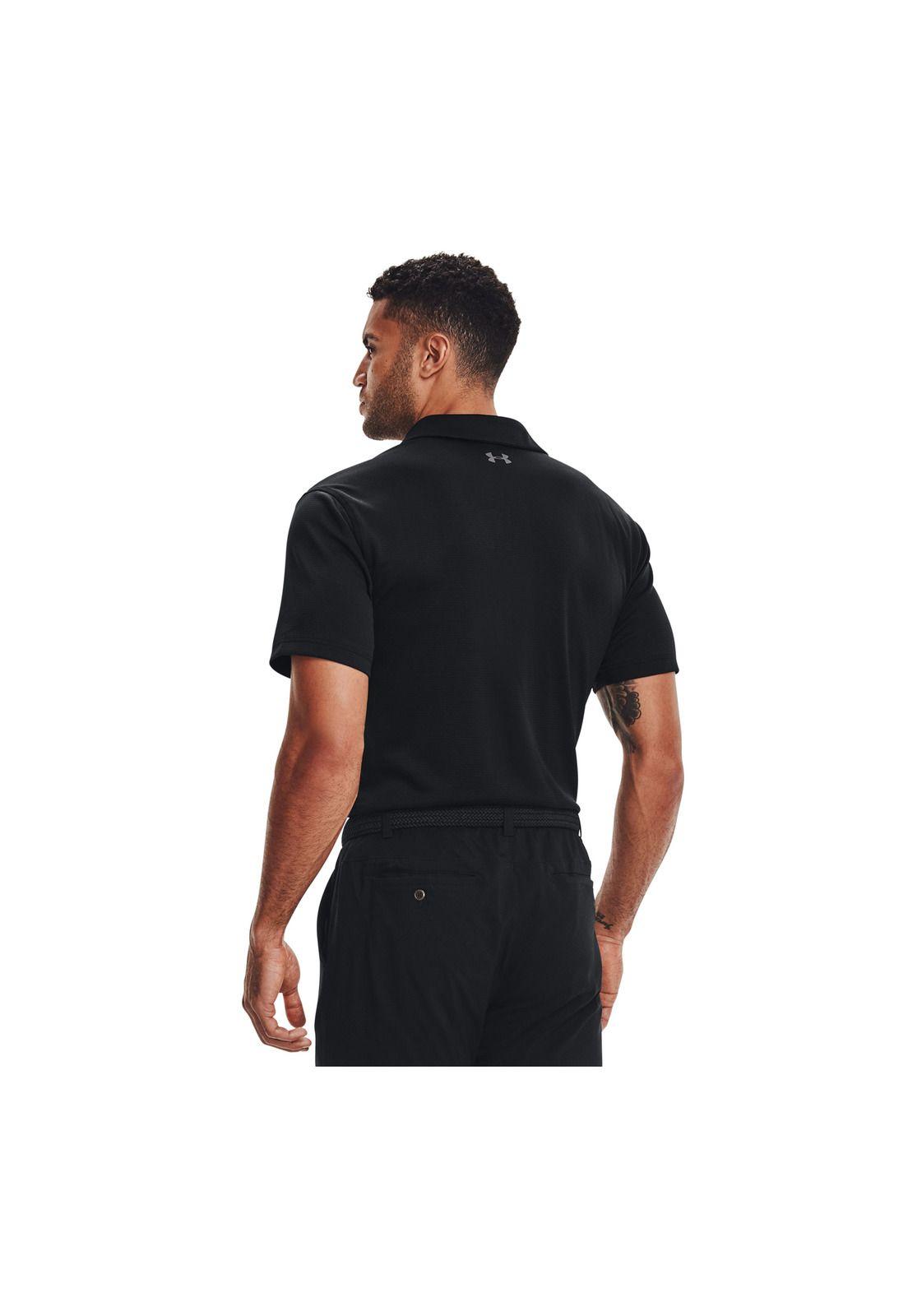 Polo UA Tech para hombre Negro-4