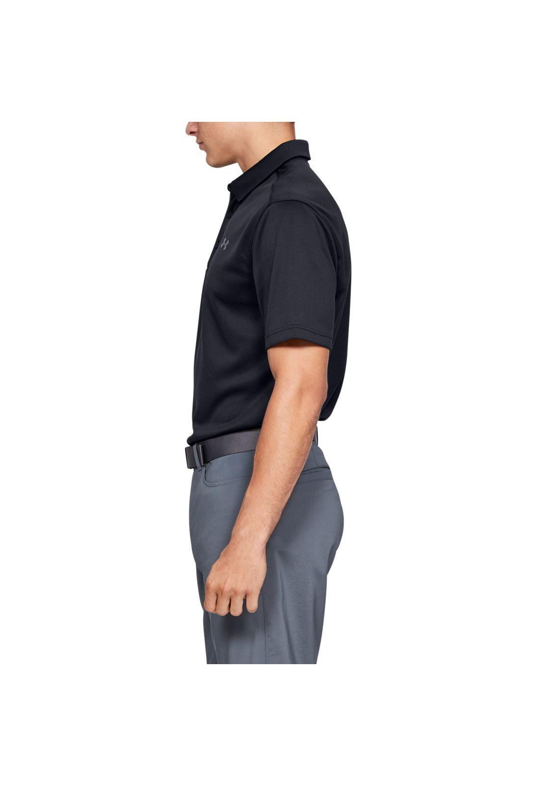 Polo UA Tech para hombre Negro-6
