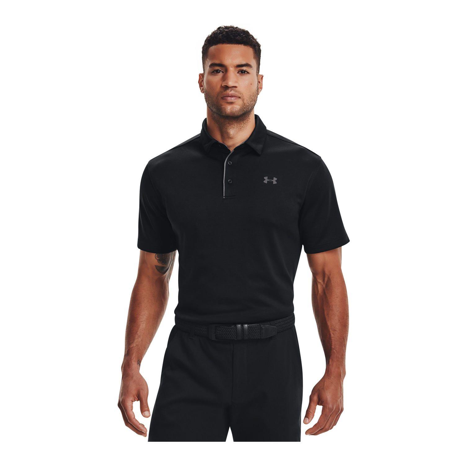 Polo UA Tech para hombre Negro-3
