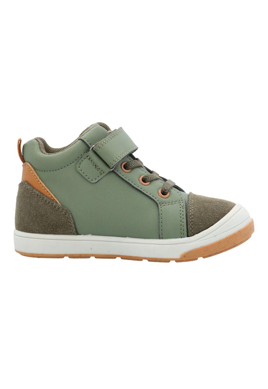 Botin Cuero Yorktown Niño Verde-0