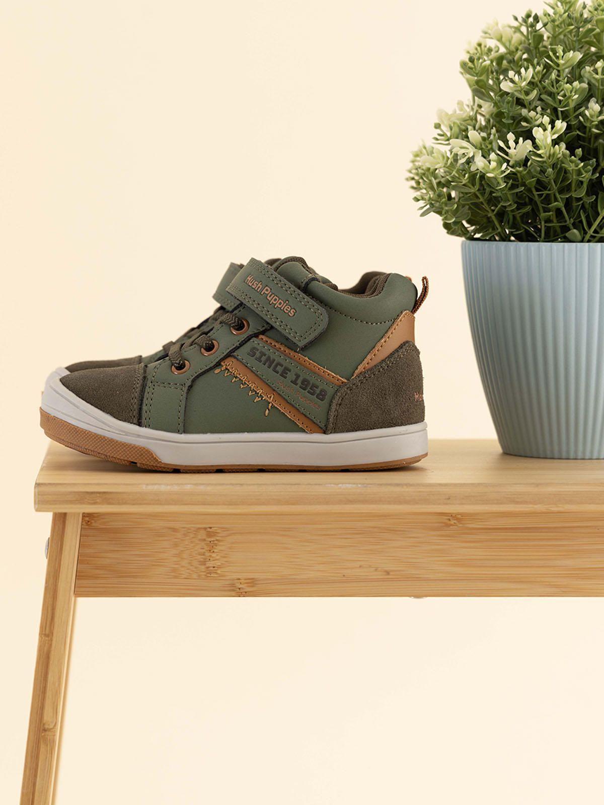Botin Cuero Yorktown Niño Verde-1