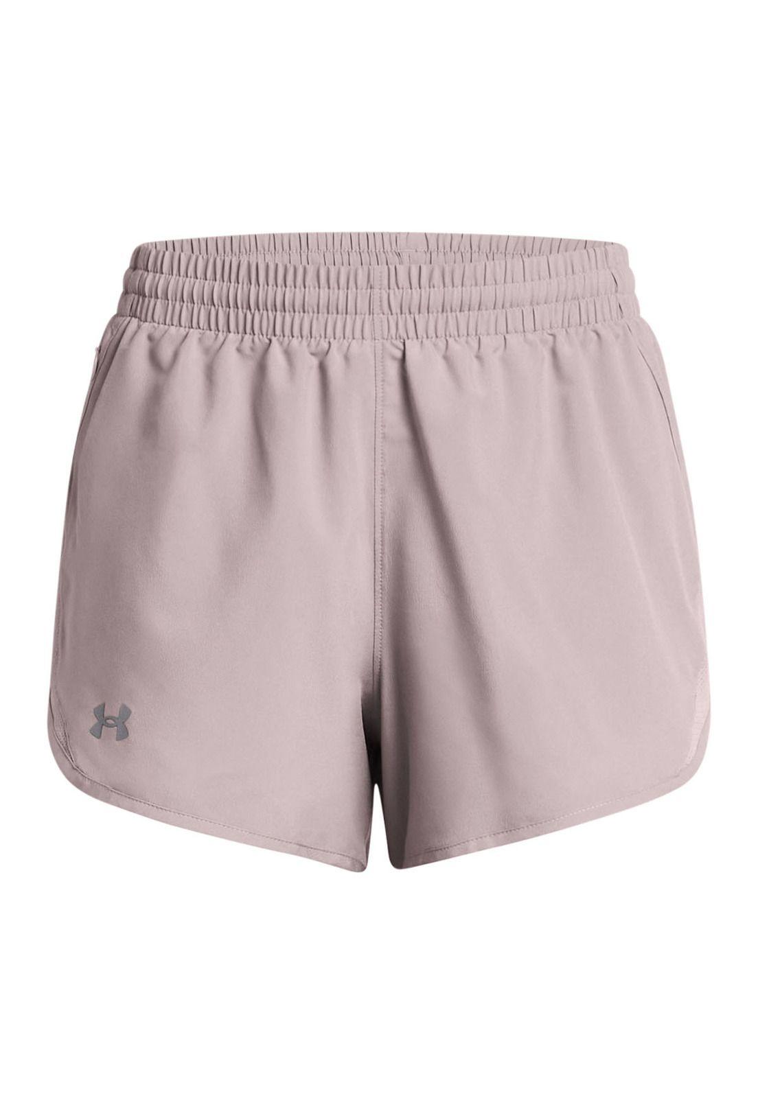Shorts UA Fly-By de 3" para mujer Gris-0