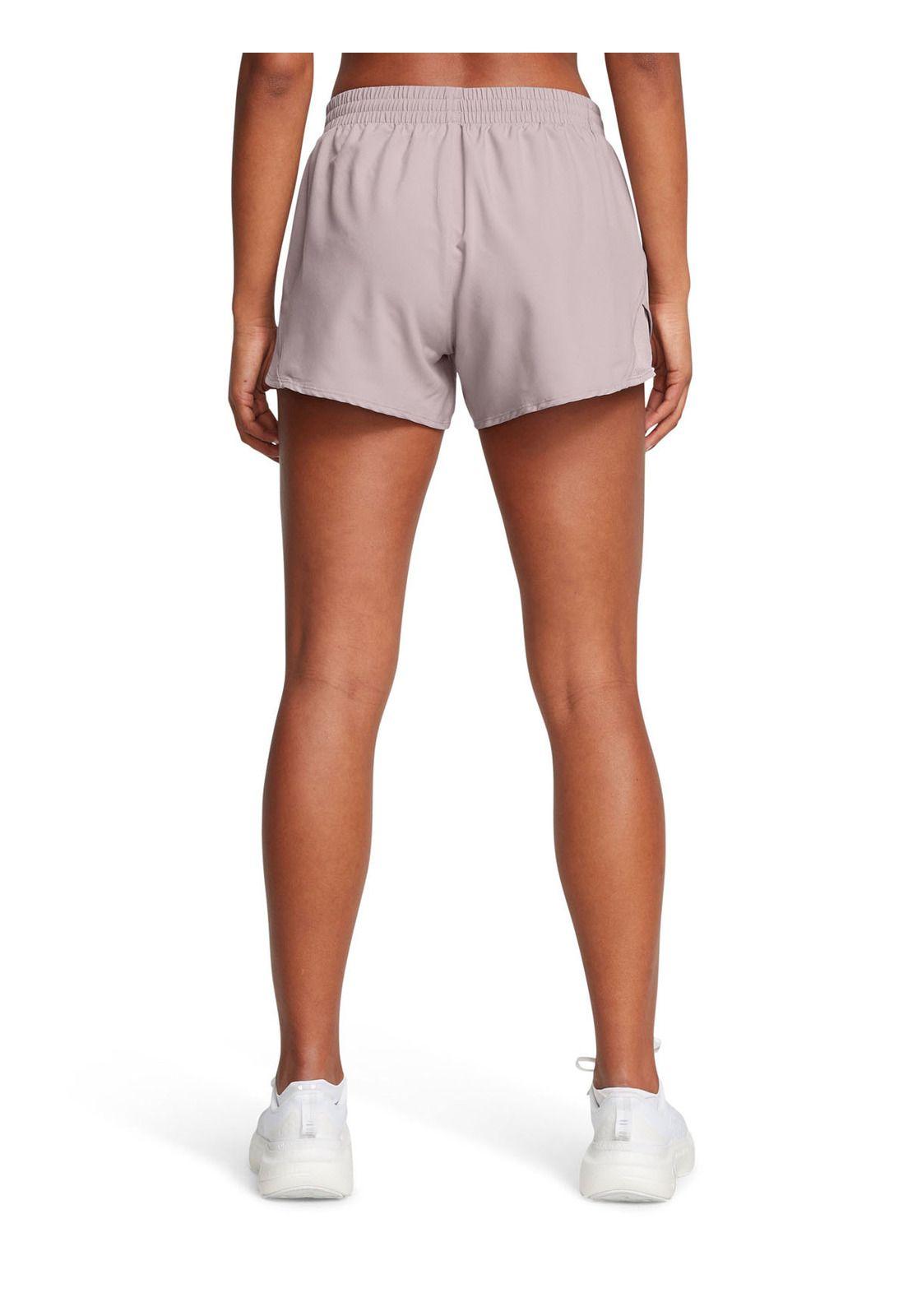 Shorts UA Fly-By de 3" para mujer Gris-4
