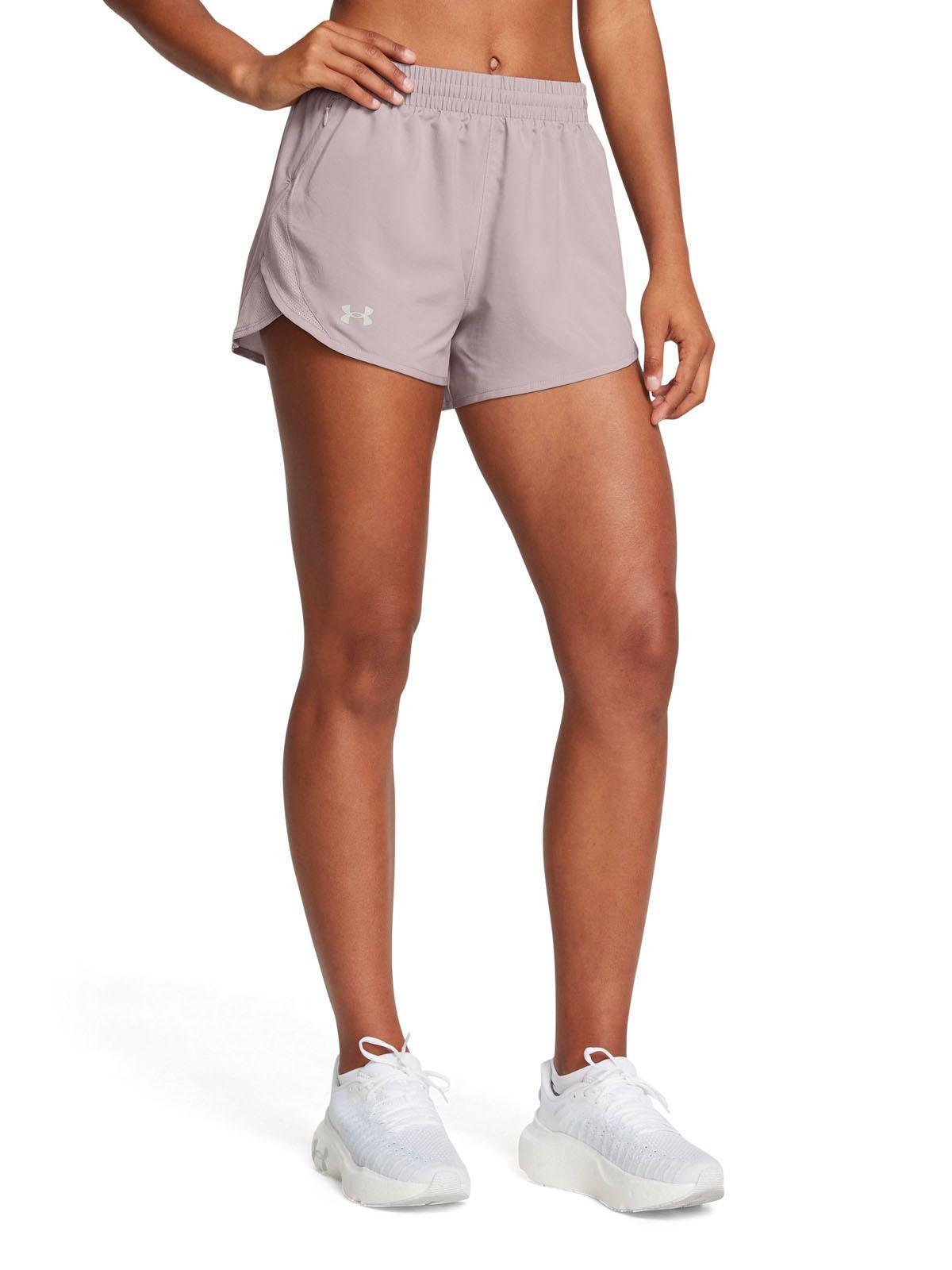 Shorts UA Fly-By de 3" para mujer Gris-3