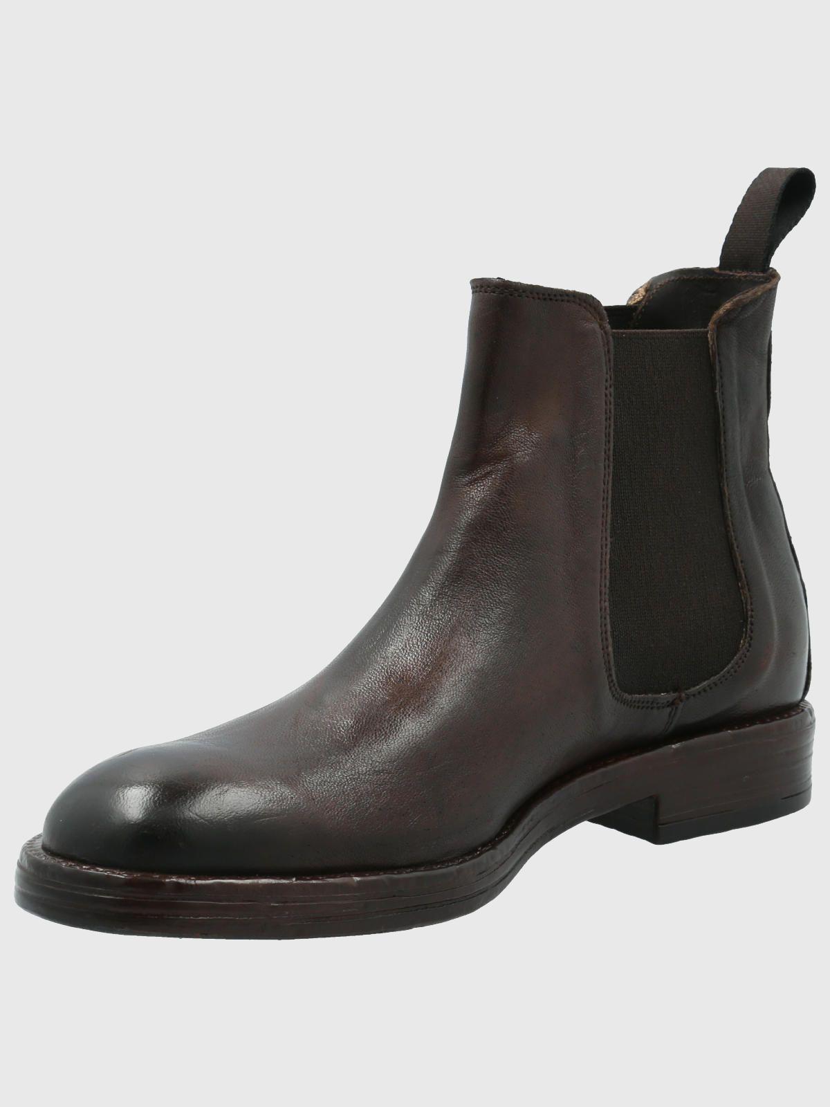 Botín Cuero Hombre Mazzani Café Oscuro-4