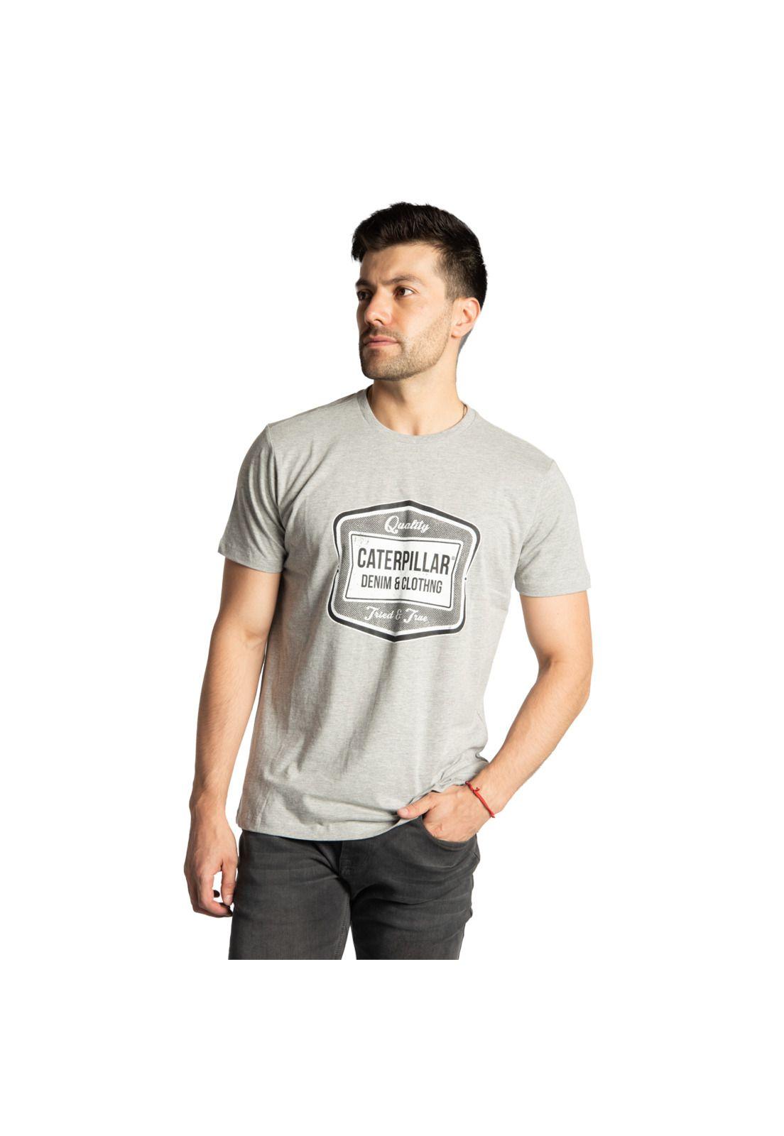 Polera Manga Corta  Hombre Fdtn Dry Goods Tee Gris-0