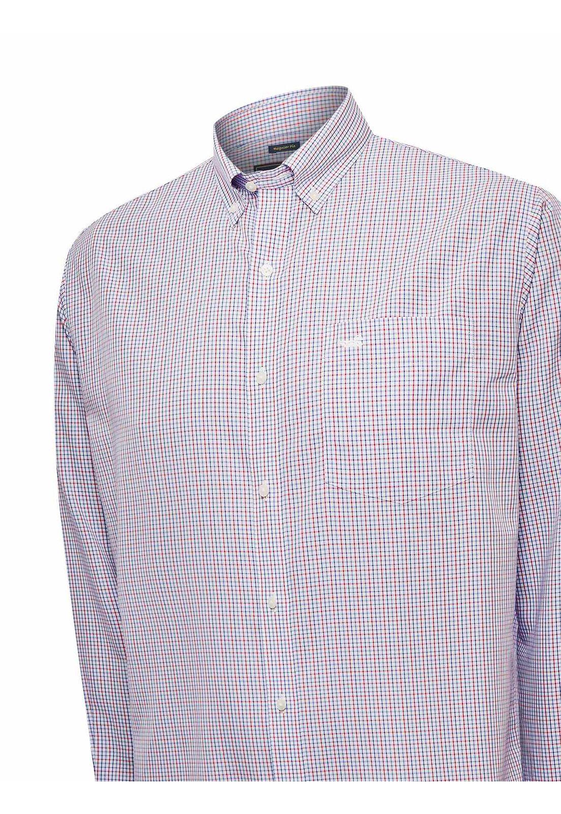 Camisa Libre de Arrugas Algodón Blanco Hombre-4