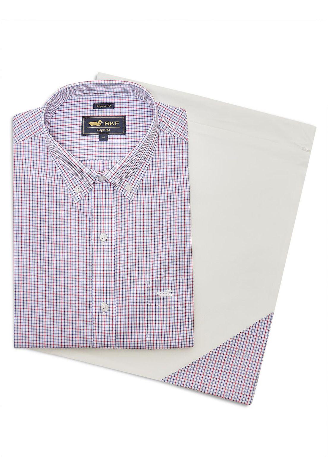 Camisa Libre de Arrugas Algodón Blanco Hombre-5