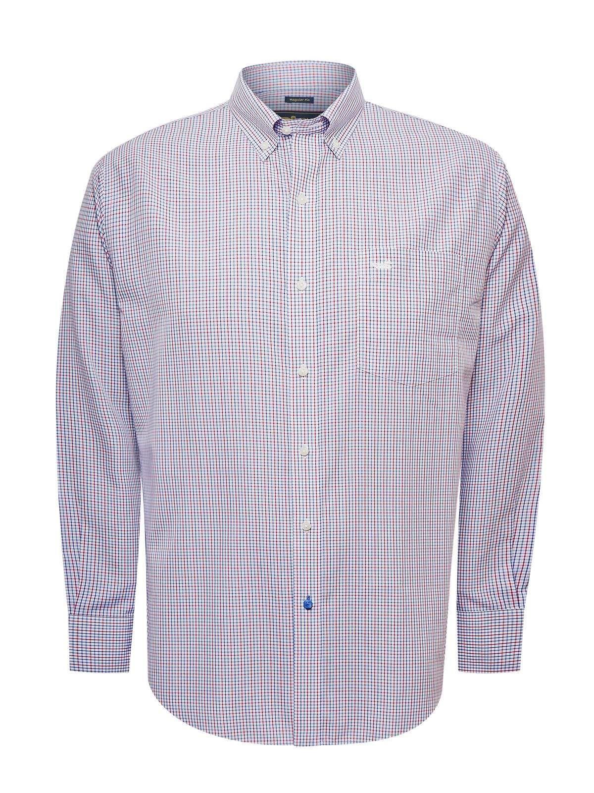 Camisa Libre de Arrugas Algodón Blanco Hombre-1