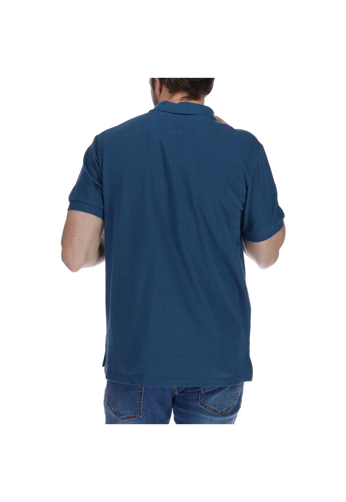 Polera Polo Foundation Stretch Azul Oscuro-2