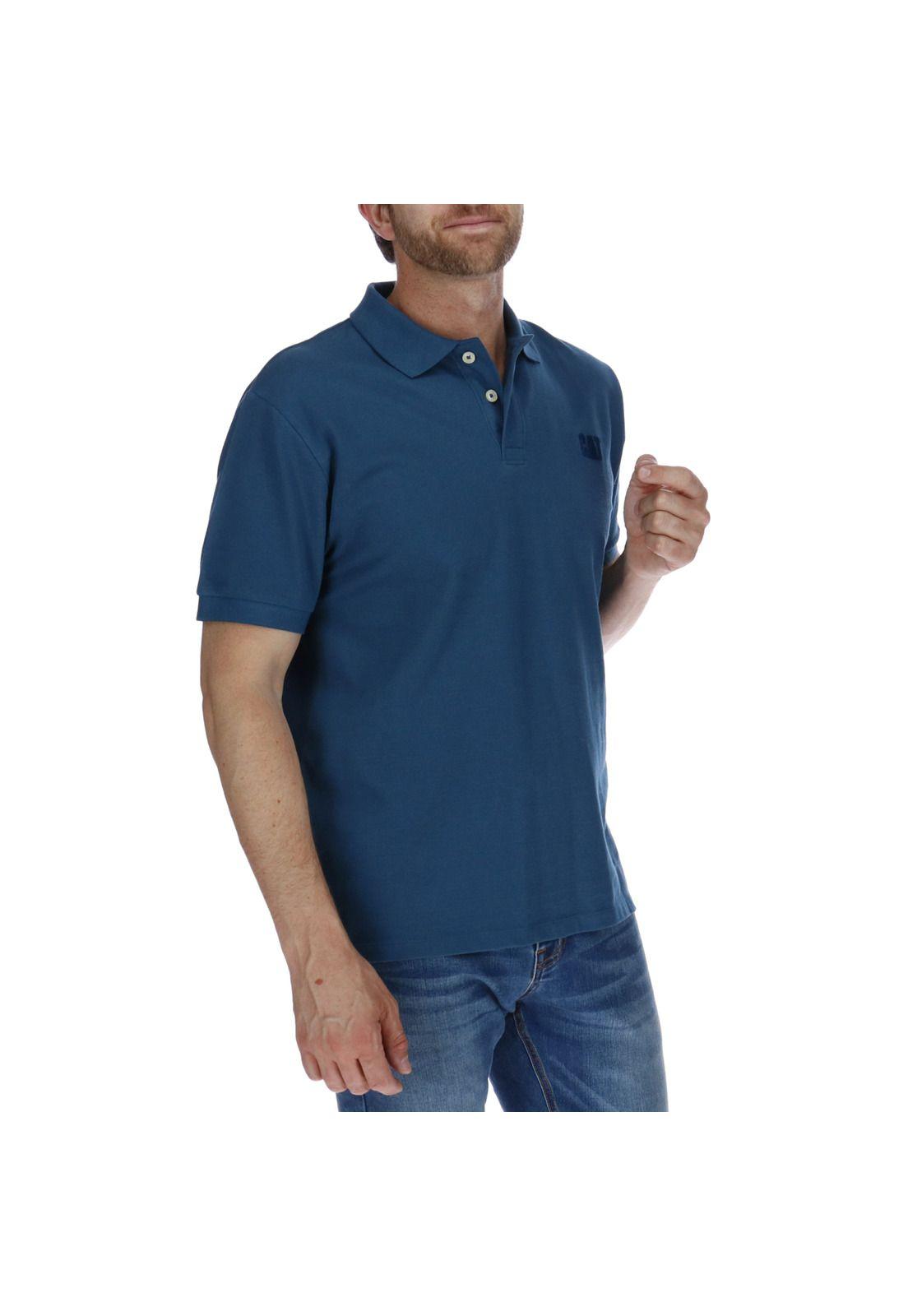 Polera Polo Foundation Stretch Azul Oscuro-3