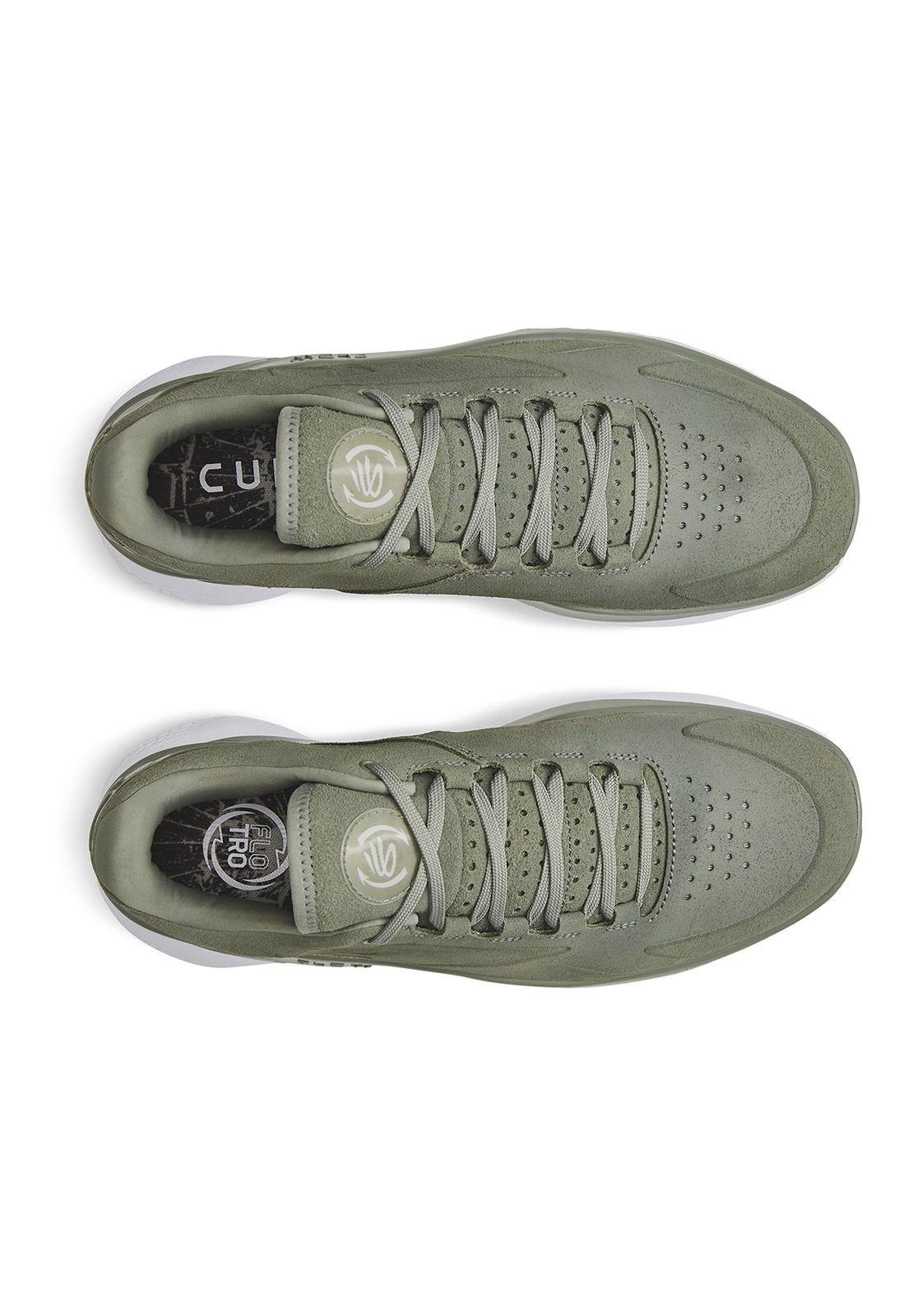 Zapatilla UA Curry 1 Low Fltr Lux Unisex Verde-4
