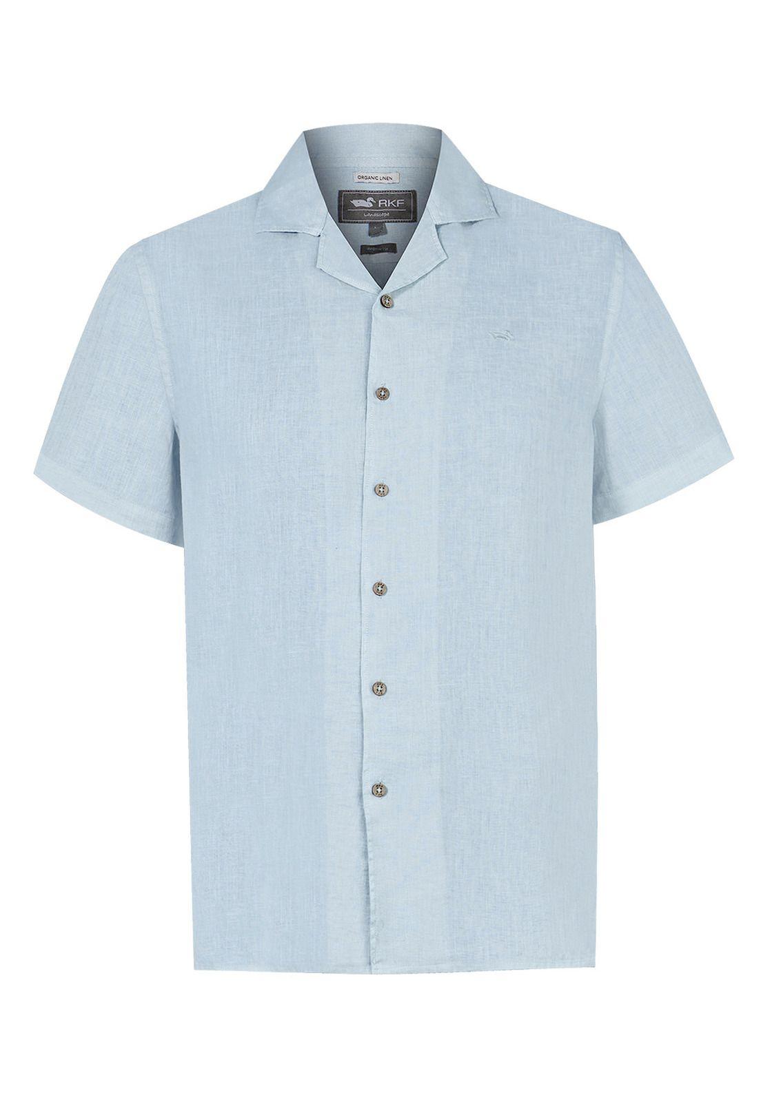 camisa Lino Orgánico Celeste Braga Hombre -0