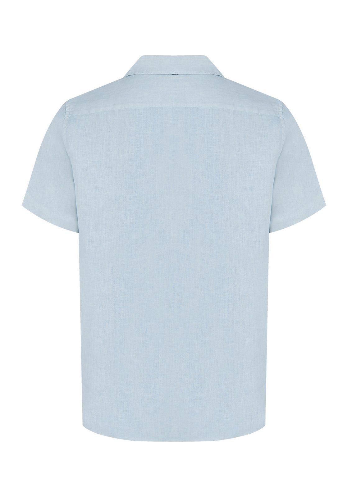 camisa Lino Orgánico Celeste Braga Hombre -1