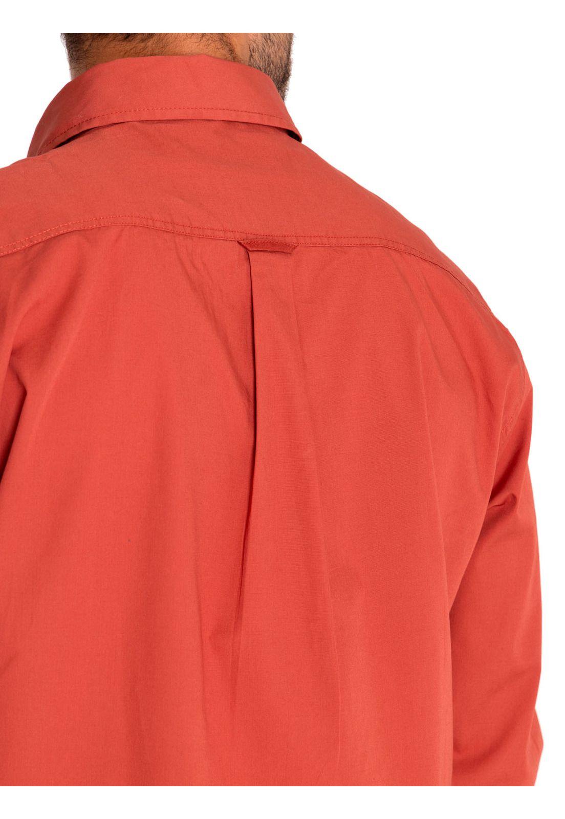 Camisa Algodón Orgánico Hombre Galiton Naranjo-8