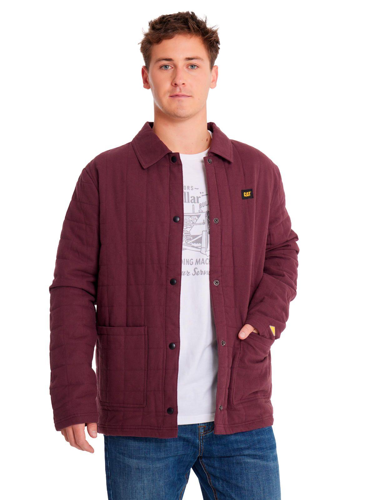 Chaqueta Hombre Quilt Flannel Snp Lightw Ins Burdeo-0
