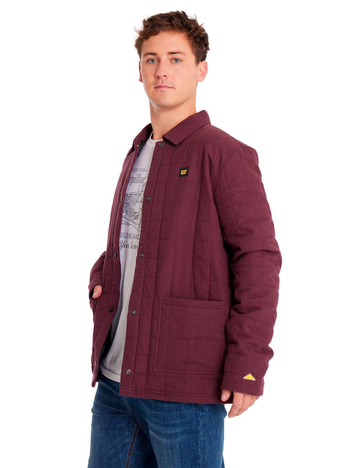 Chaqueta Hombre Quilt Flannel Snp Lightw Ins Burdeo-1