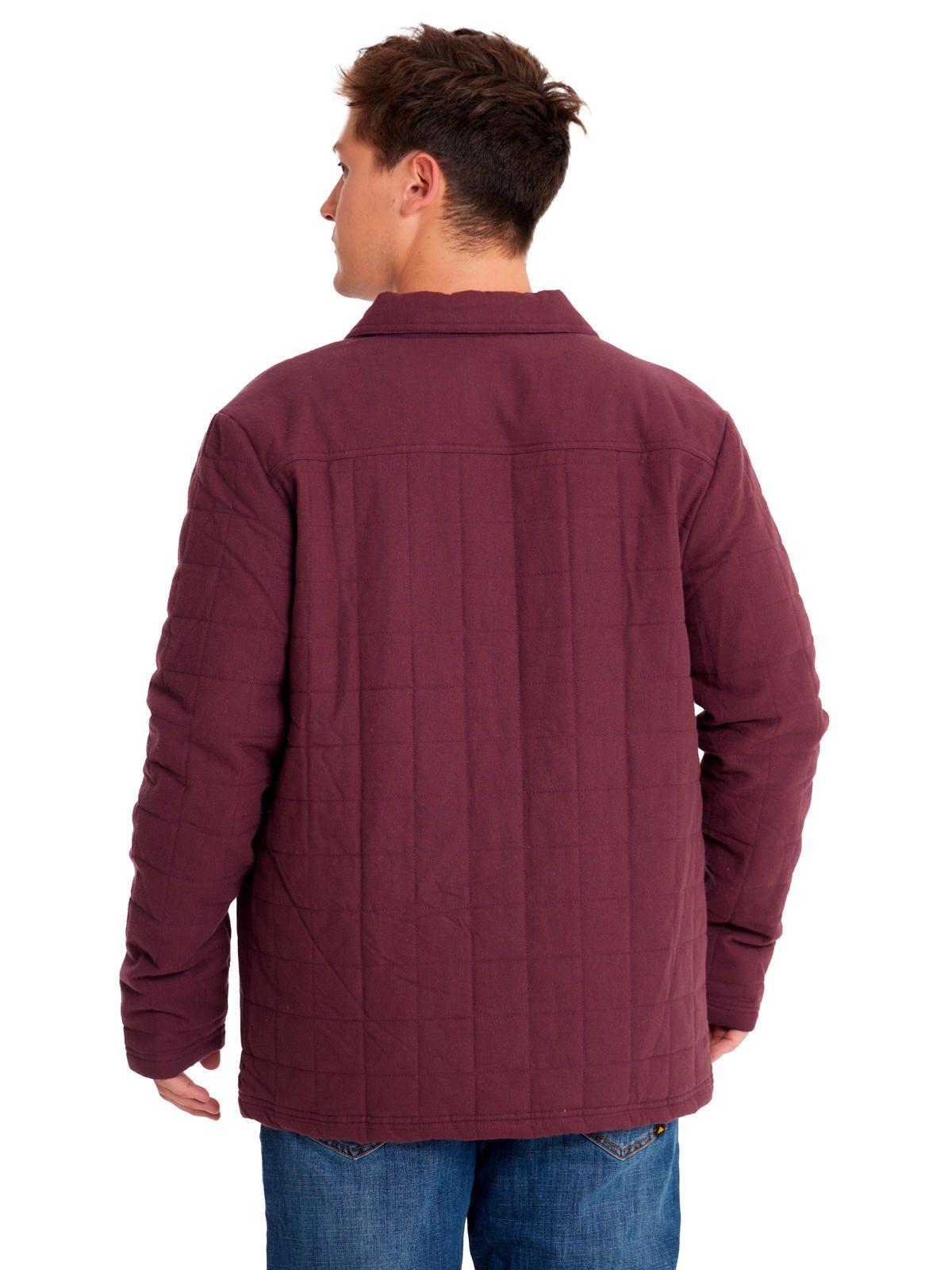 Chaqueta Hombre Quilt Flannel Snp Lightw Ins Burdeo-3