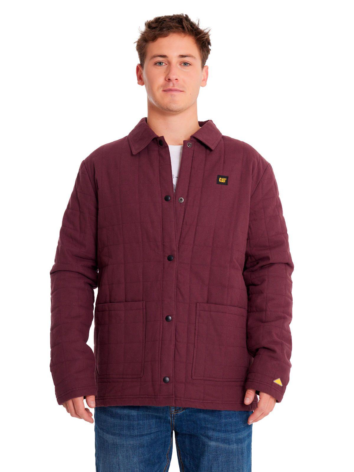 Chaqueta Hombre Quilt Flannel Snp Lightw Ins Burdeo-4
