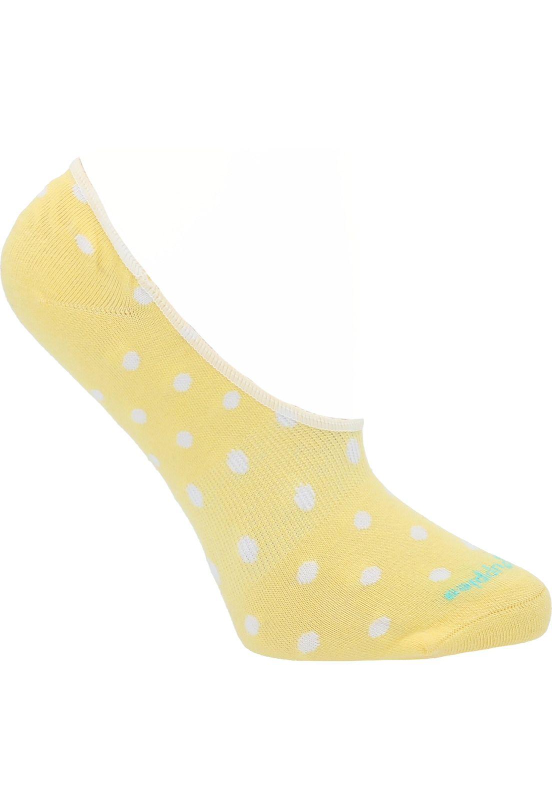 Calcetín Algodón Mujer M Dotss Amarillo-0