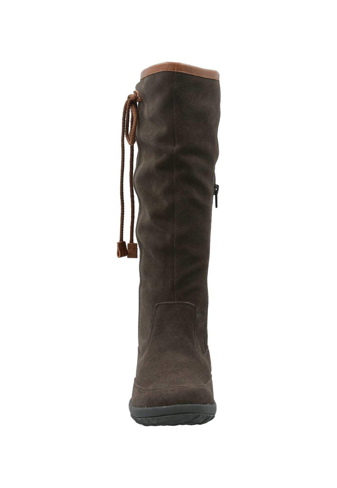 Bota Cuero Mujer New Amboro Gris-3