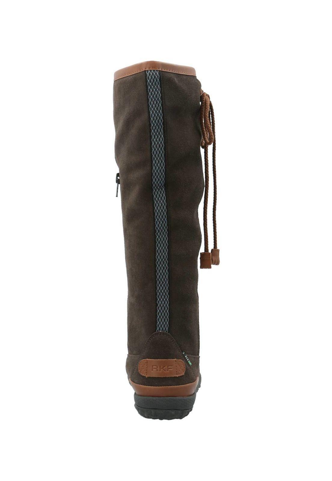 Bota Cuero Mujer New Amboro Gris-6