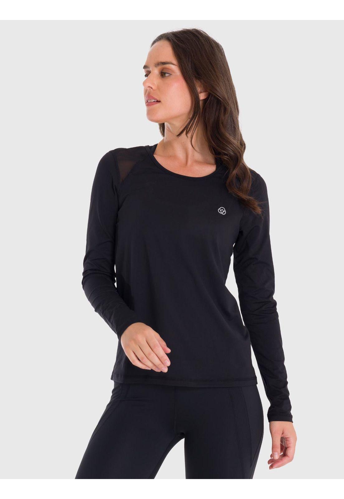Polera Mujer First Layer Mesh Negra -3