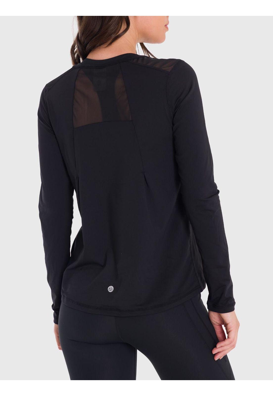 Polera Mujer First Layer Mesh Negra -4