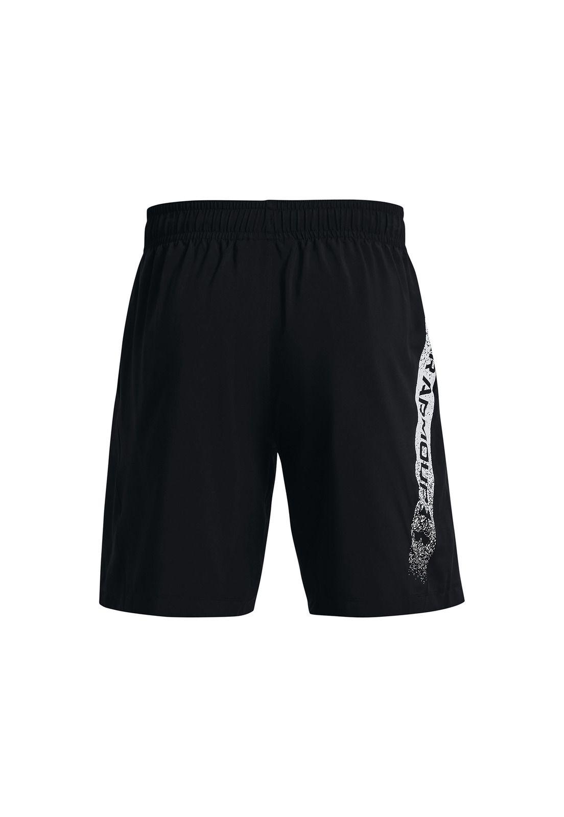 Short Hombre Woven Graphic Negro-1