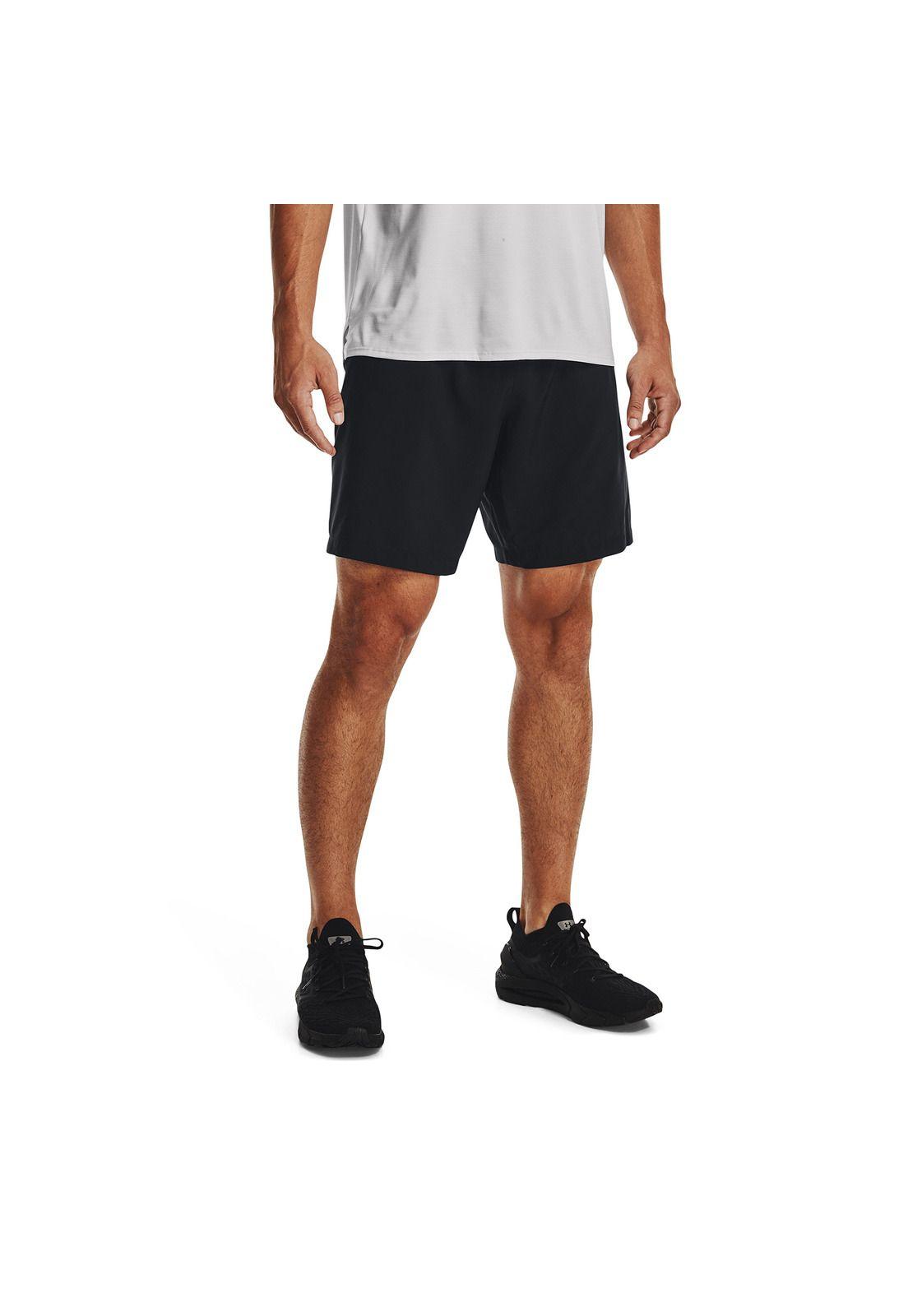 Short Hombre Woven Graphic Negro-2