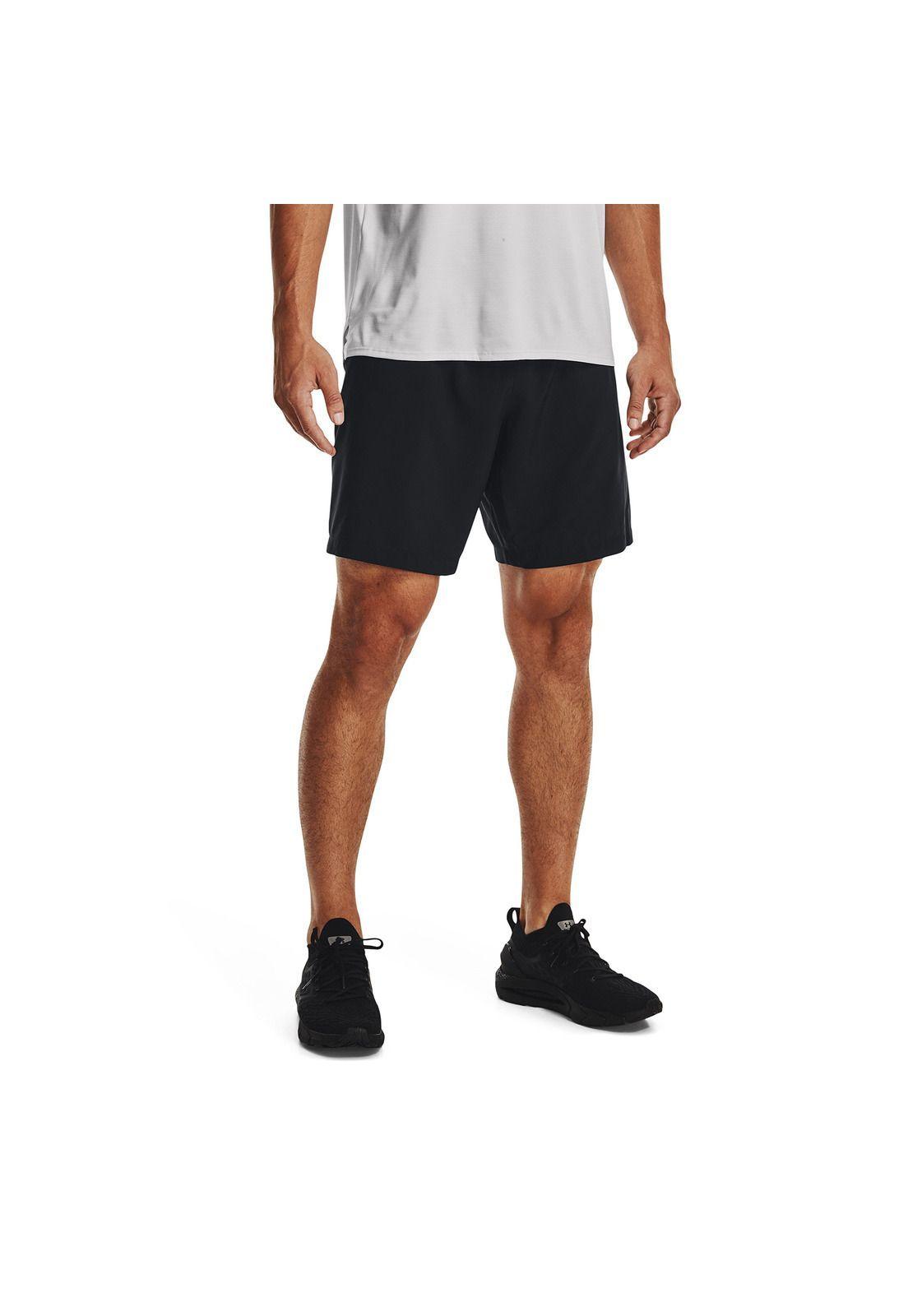 Short Hombre Woven Graphic Negro-2