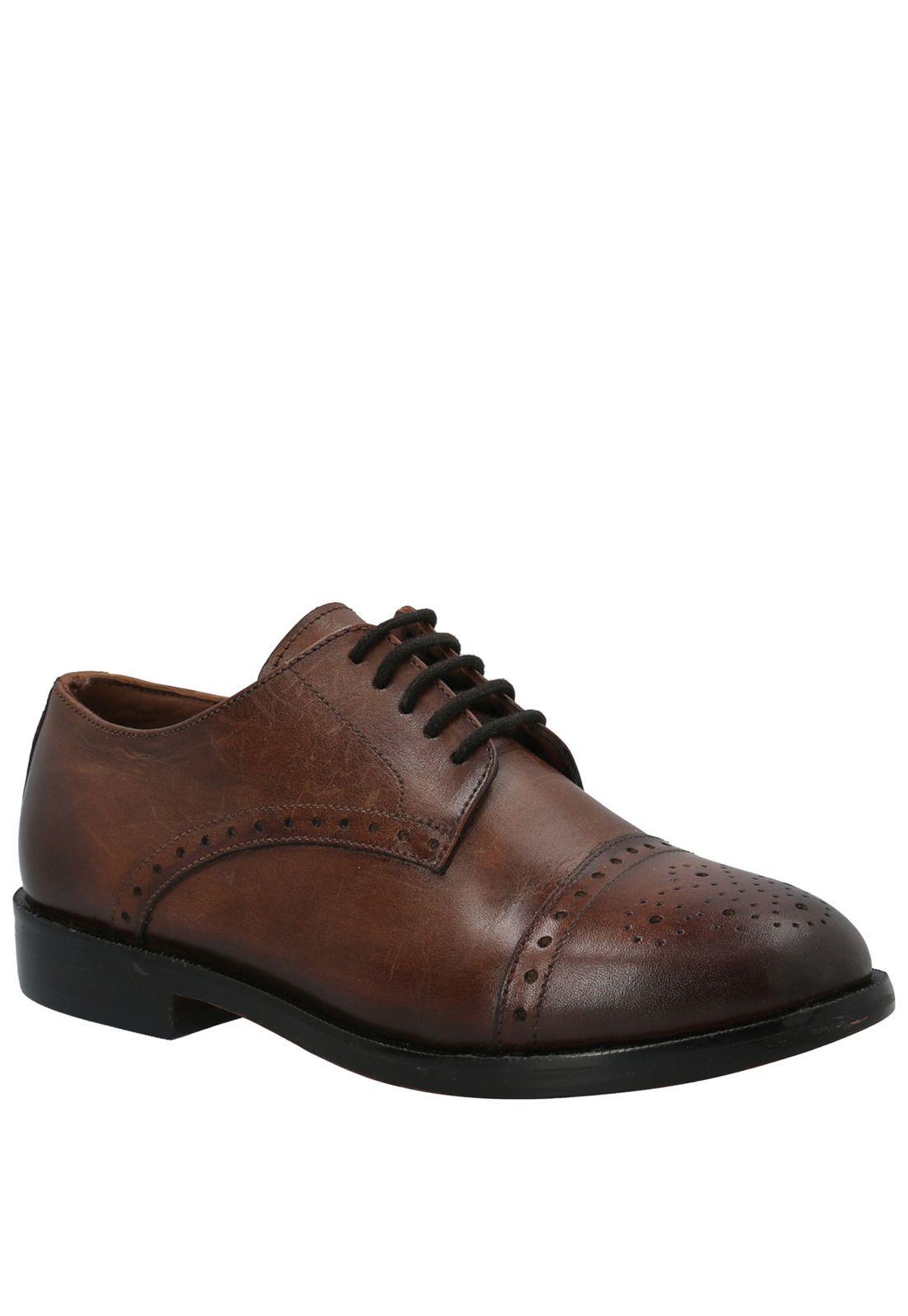 Zapato Cuero Mujer Morar Café-1