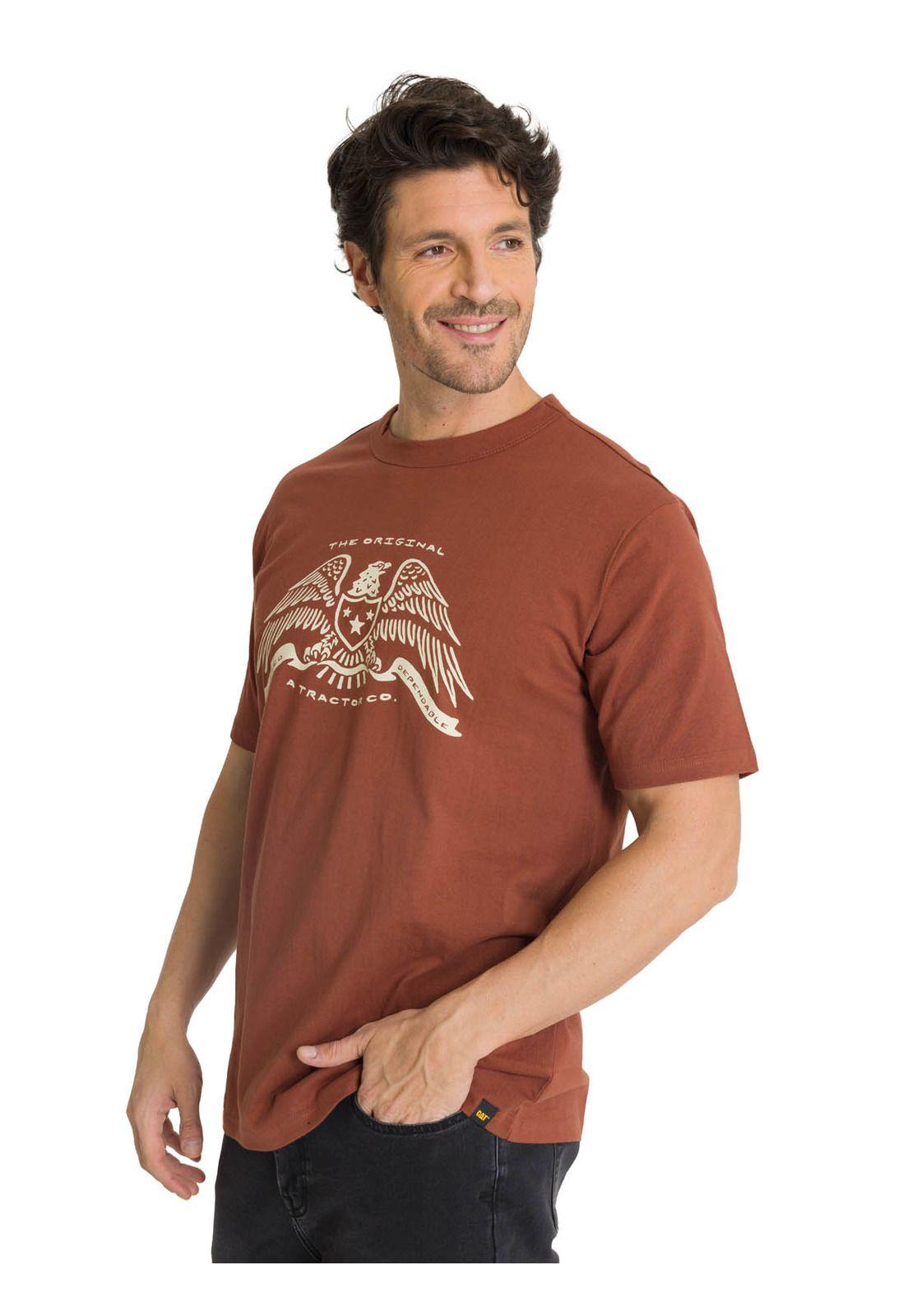 Polera Manga Corta Hombre Roam Free Terracota-1