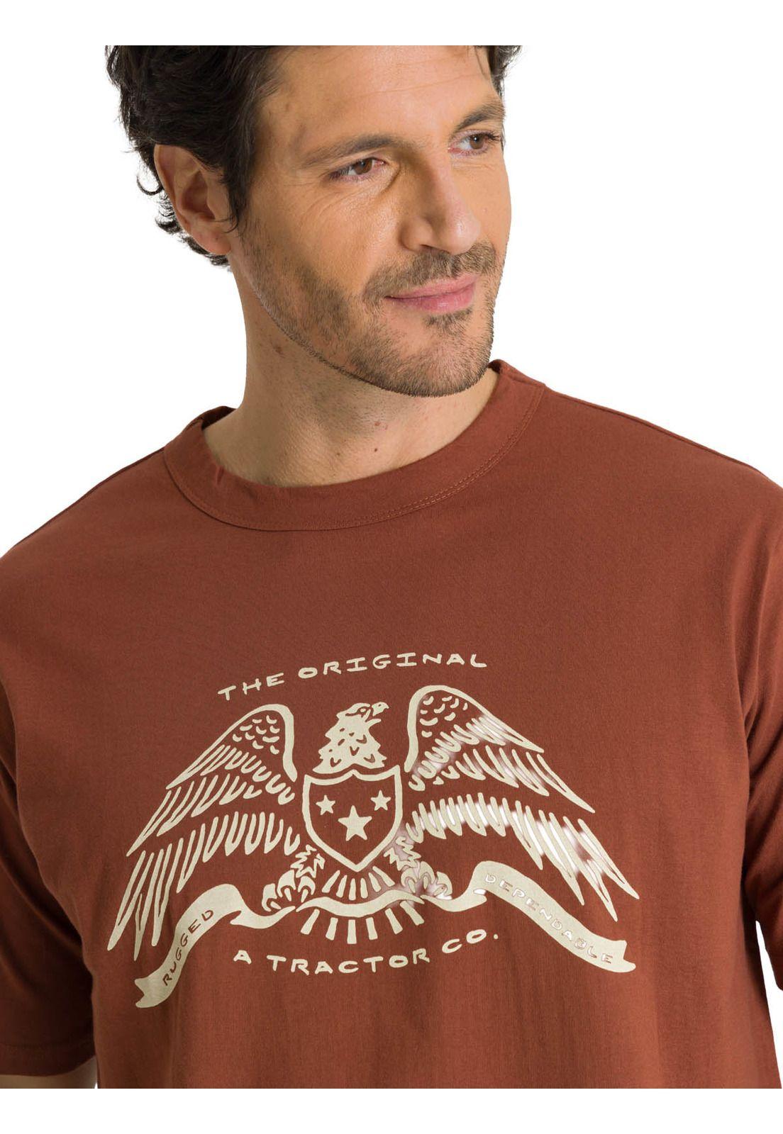 Polera Manga Corta Hombre Roam Free Terracota-4