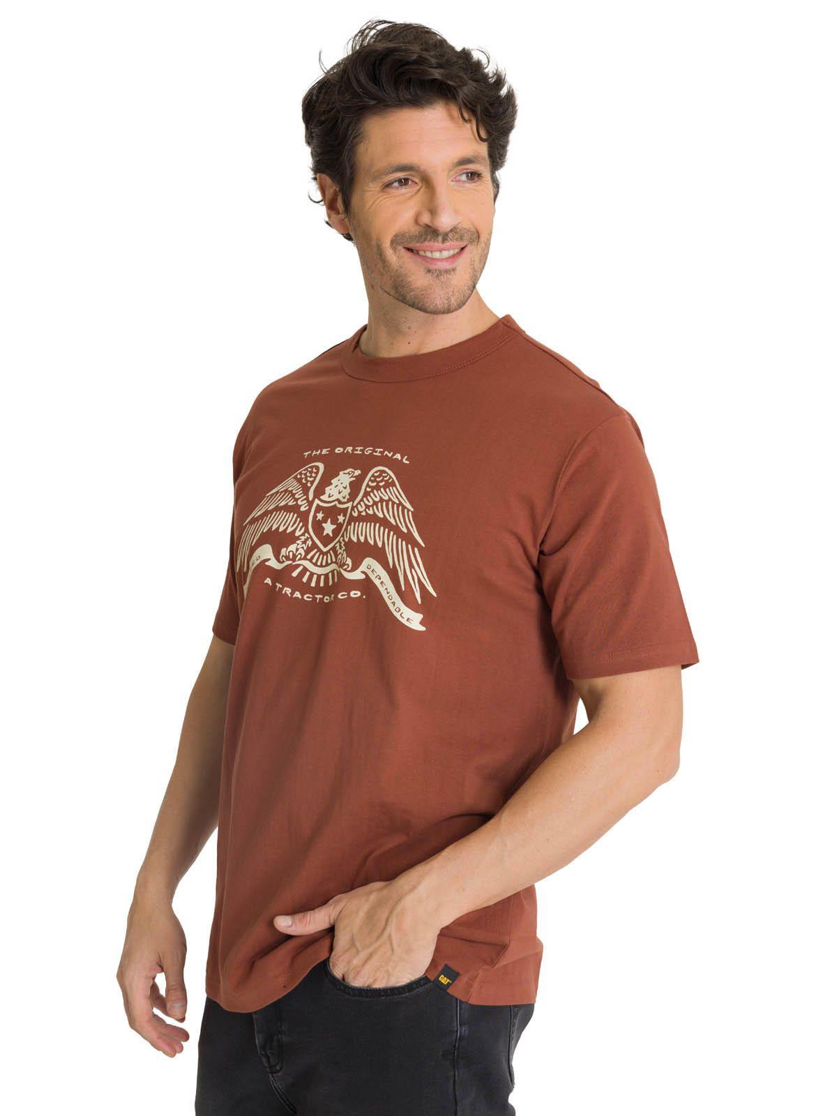 Polera Manga Corta Hombre Roam Free Terracota-1