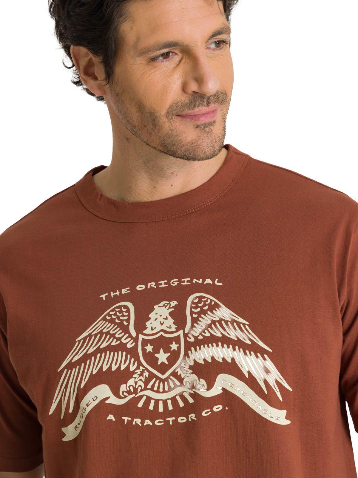 Polera Manga Corta Hombre Roam Free Terracota-4